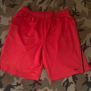 Nike Men's Vibrant Red Athletic Shorts